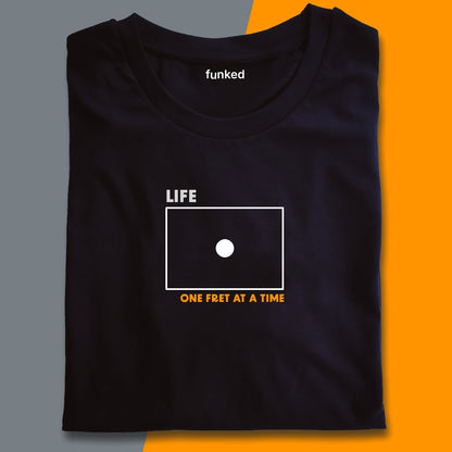 Guitar Shirt Gift For Guitarists. Life One Fret at a Time Single Fret Shirt