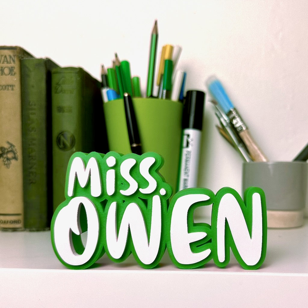 Personalised Name Plates Gift, Custom Desk Display