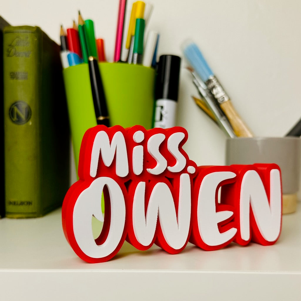 Personalised Name Plates Gift, Custom Desk Display